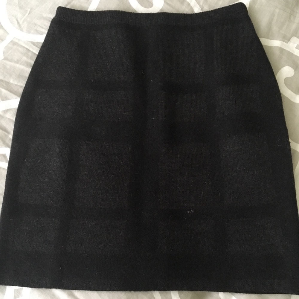 Merino wool mini skirt